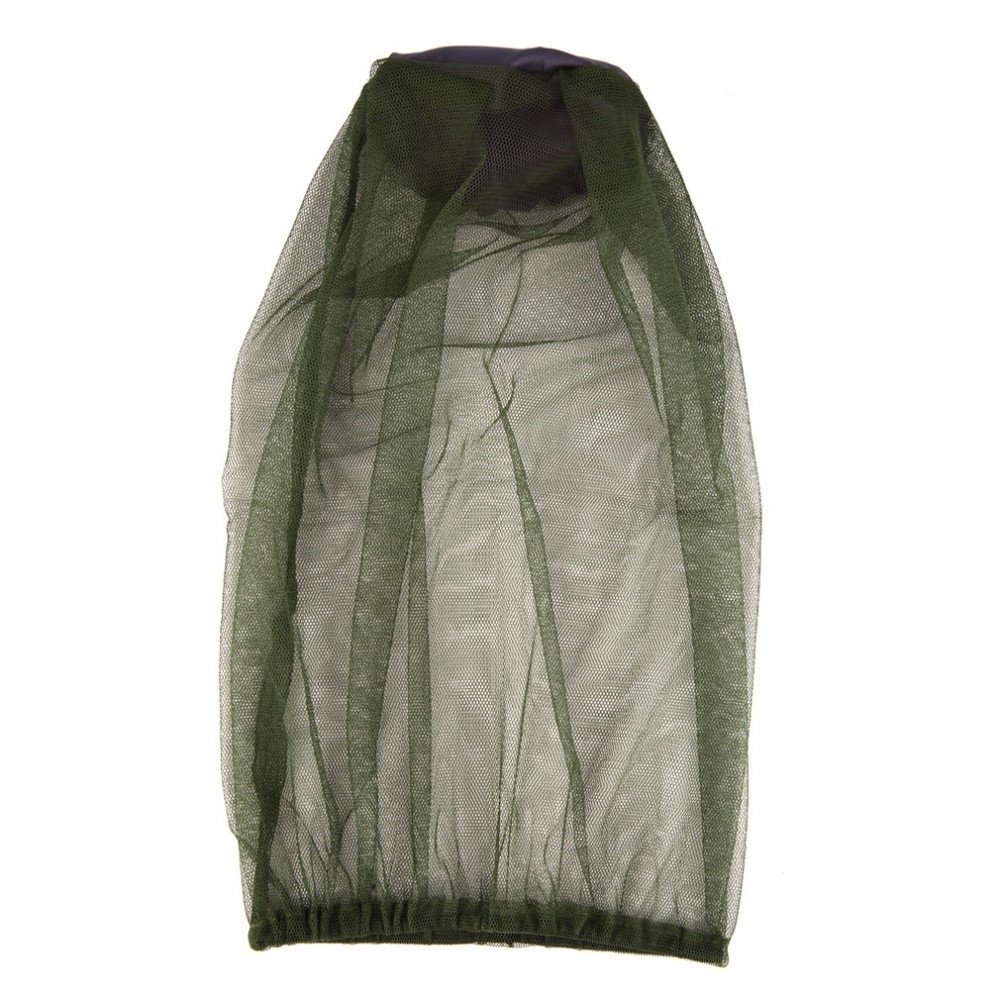 (One Size) 48x20cm Outdoor Moskito Kopfnetz Mücken Insektenschutz Gesicht Maske - Dunkelgrün