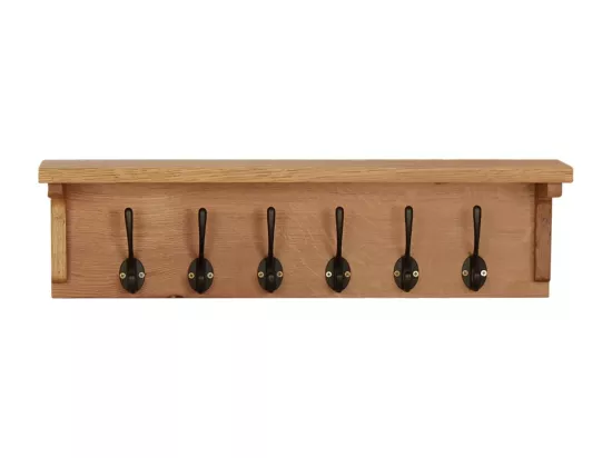 Porte-manteau 60x16x16 cm Bois de chêne massif