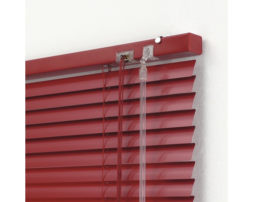 Soluna DIM-OUT aluminium jaloezie 40x170 cm rood, met 20% meer lamellen voor betere verduistering