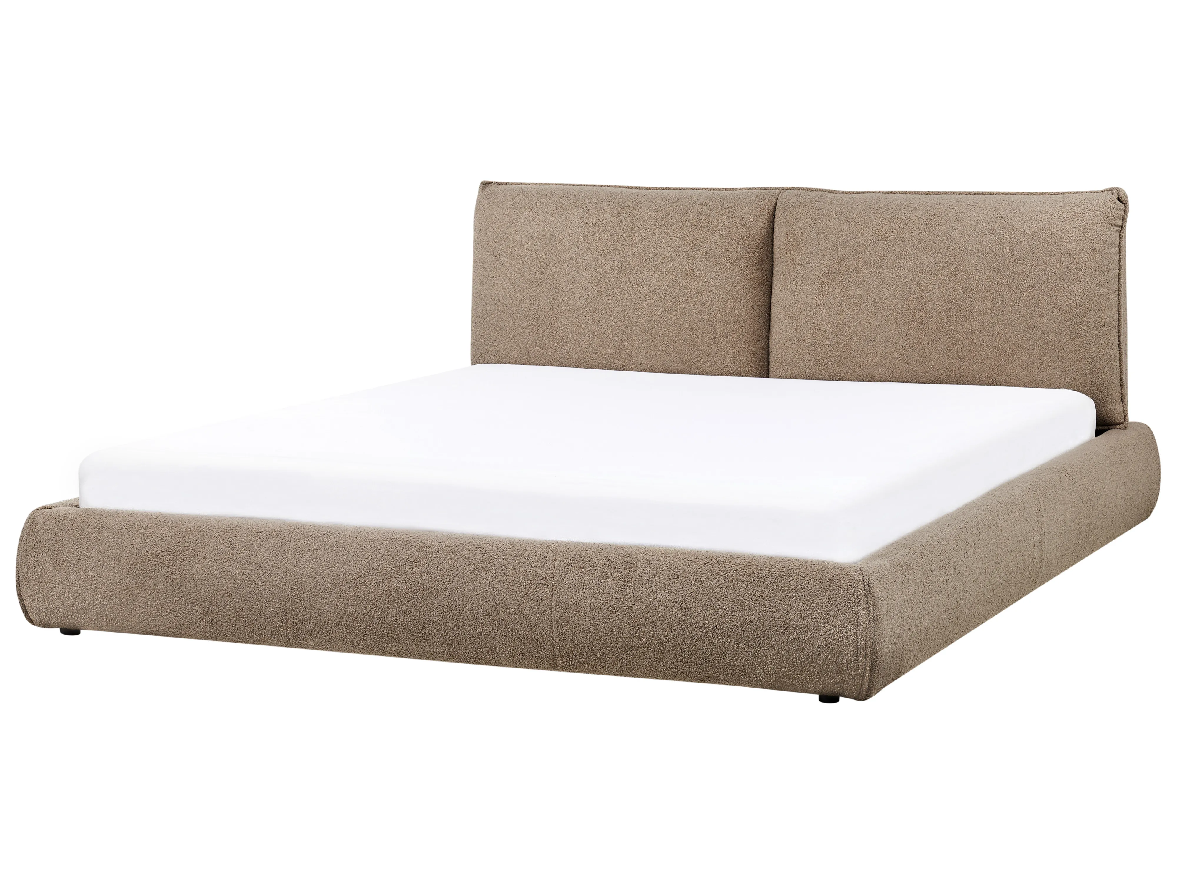 Bed Bouclé VINAY 180 x 200 cm Bruin