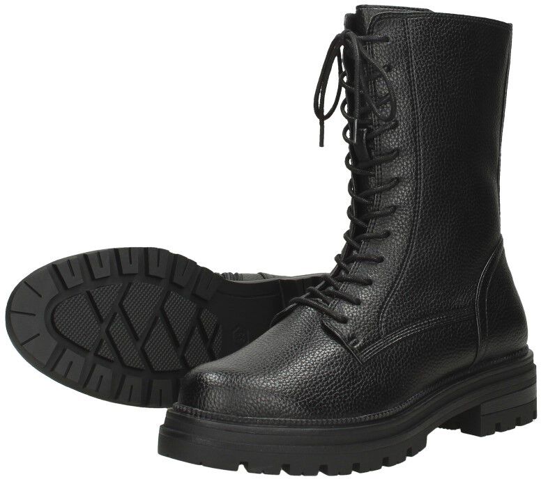 Marco Tozzi Veterschoenen Hoog zwart