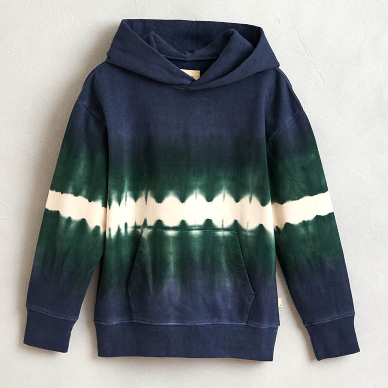 Bellerose Sweat Bincho en Coton organique tie & dye marine/vert