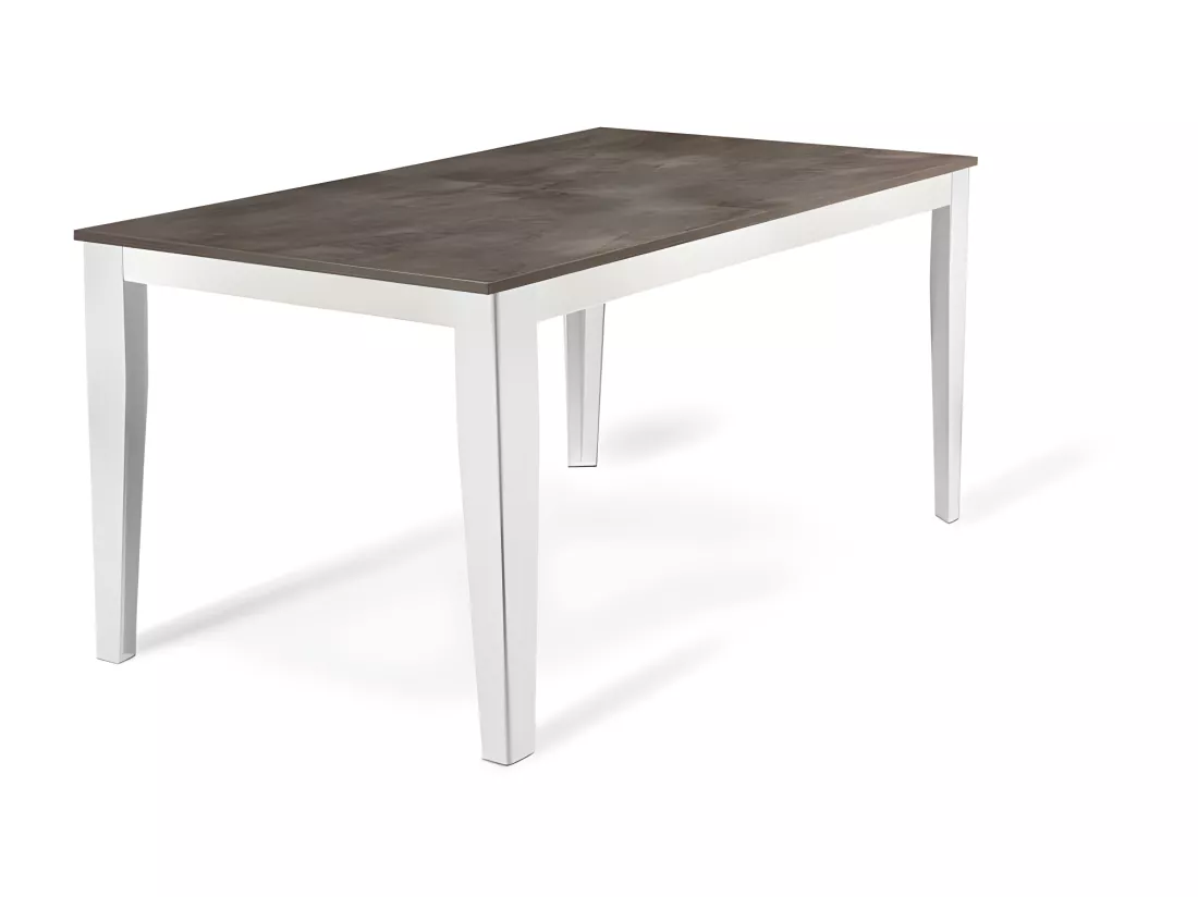 Big Table extensible (156/316 x 90 cm) en Mélamine Blanc