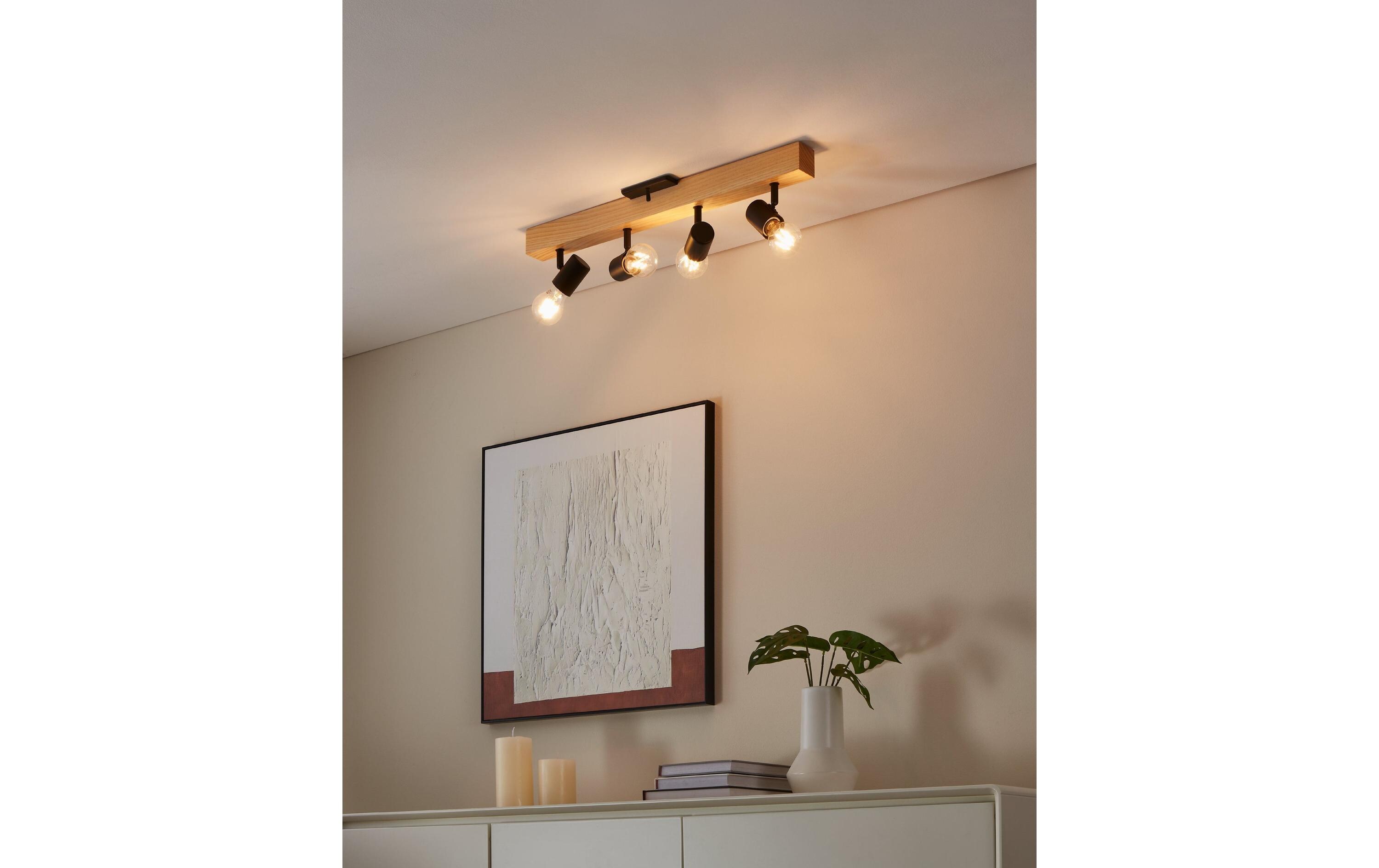 Aufbauspot TOWNSHEND 3 braun, schwarz E27Spotleuchte