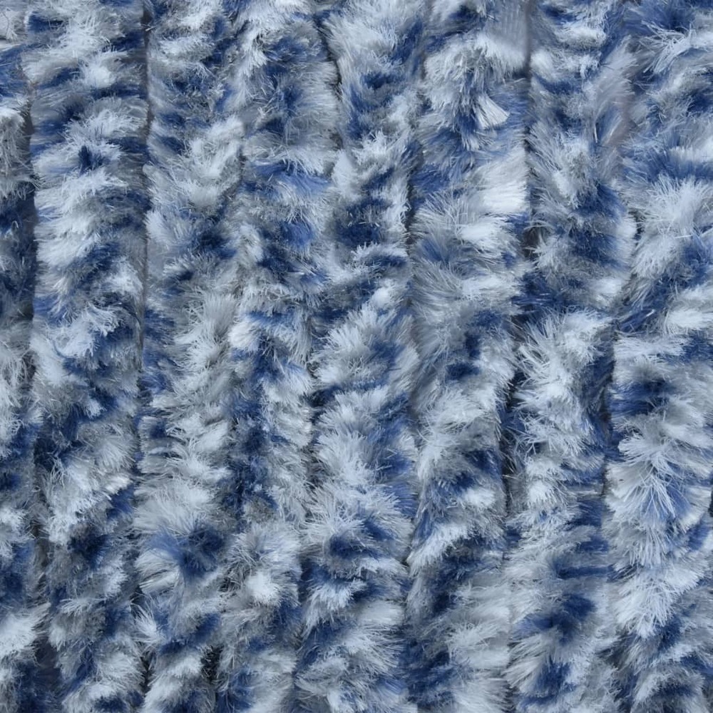 Moustiquaire bleu et blanc 56x200 cm chenille