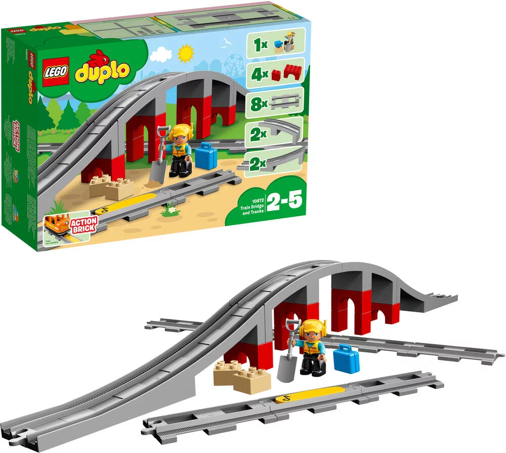 LEGO®DUPLO 10872 - LES RAILS ET LE PONT DU TRAIN