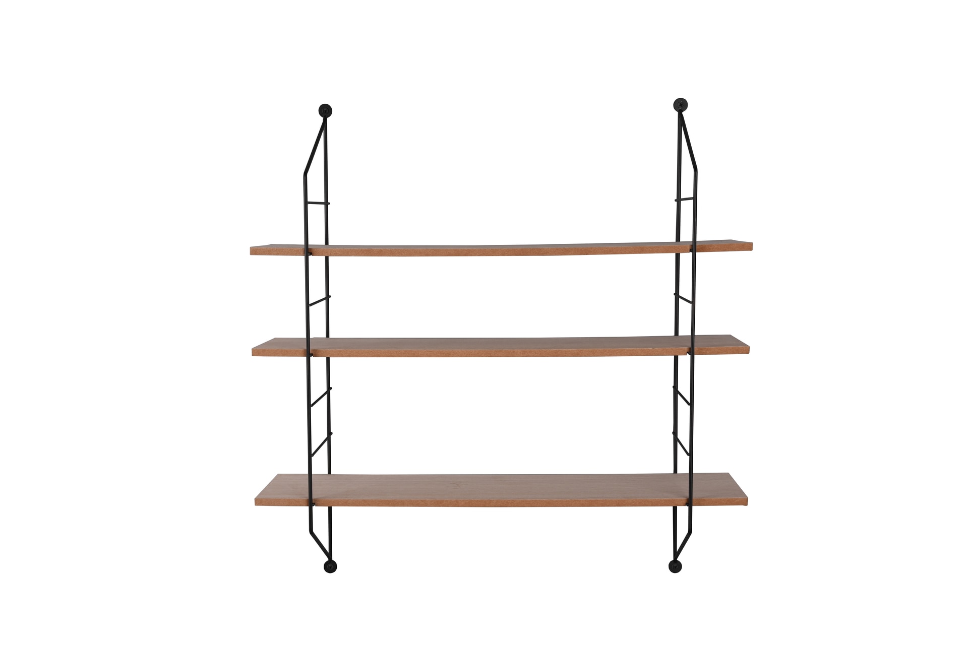 Wandregal Clara 62 x 60 cm Braun/schwarz