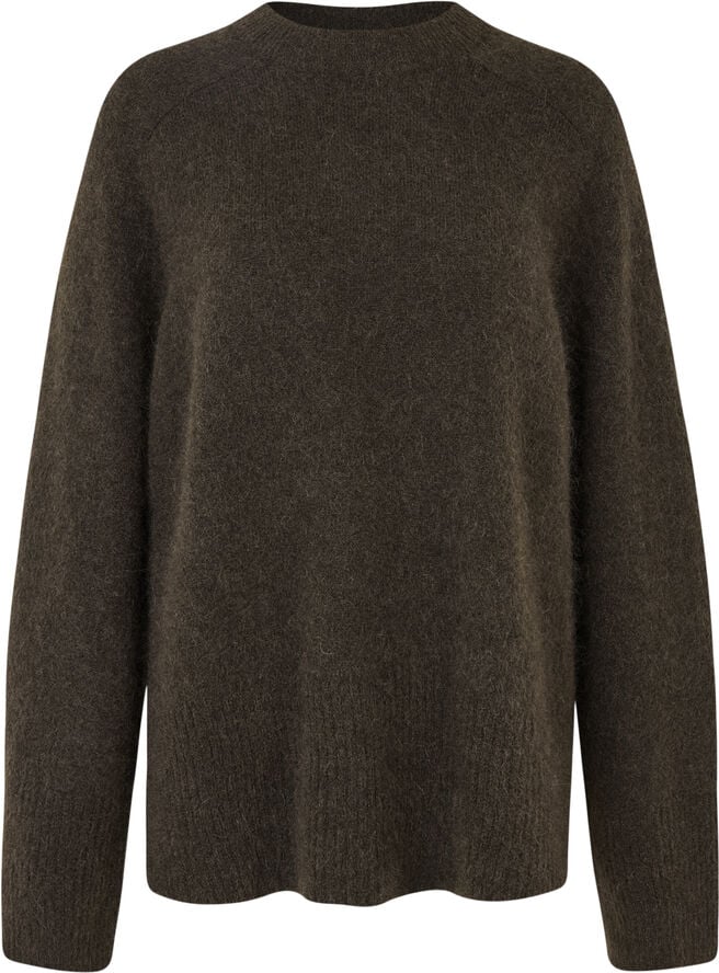 Second Female Brookline Knit Raglan O-Neck Mulch