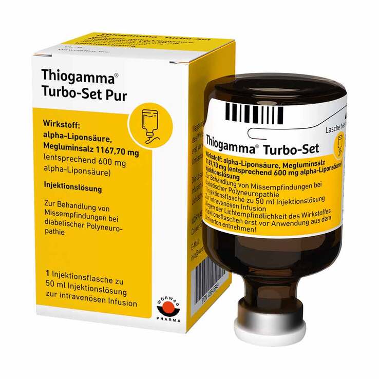 Thiogamma Turbo Set Pur Injektionsflaschen, 50 ml