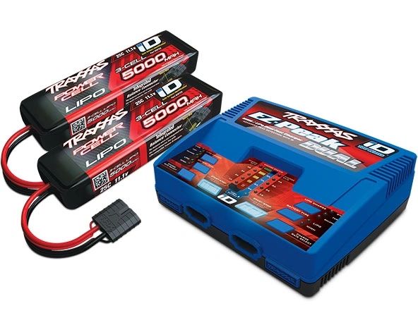 Traxxas Ladegerät EZ-Peak Dual, 2 x 3S 5000 mAh Kraftvoller LiPo100 W Dual‑Charger