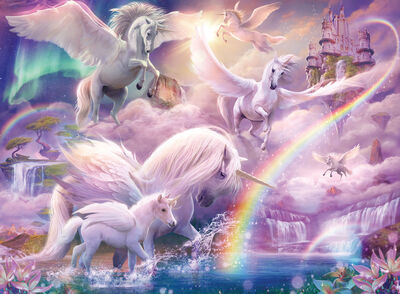 Ravensburger Puslespill Unicorn Pagasai, 100 Biter