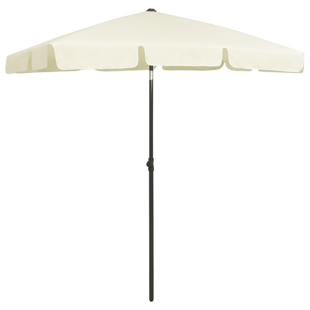 Parasol de plage jaune 180 x 120 cm sable