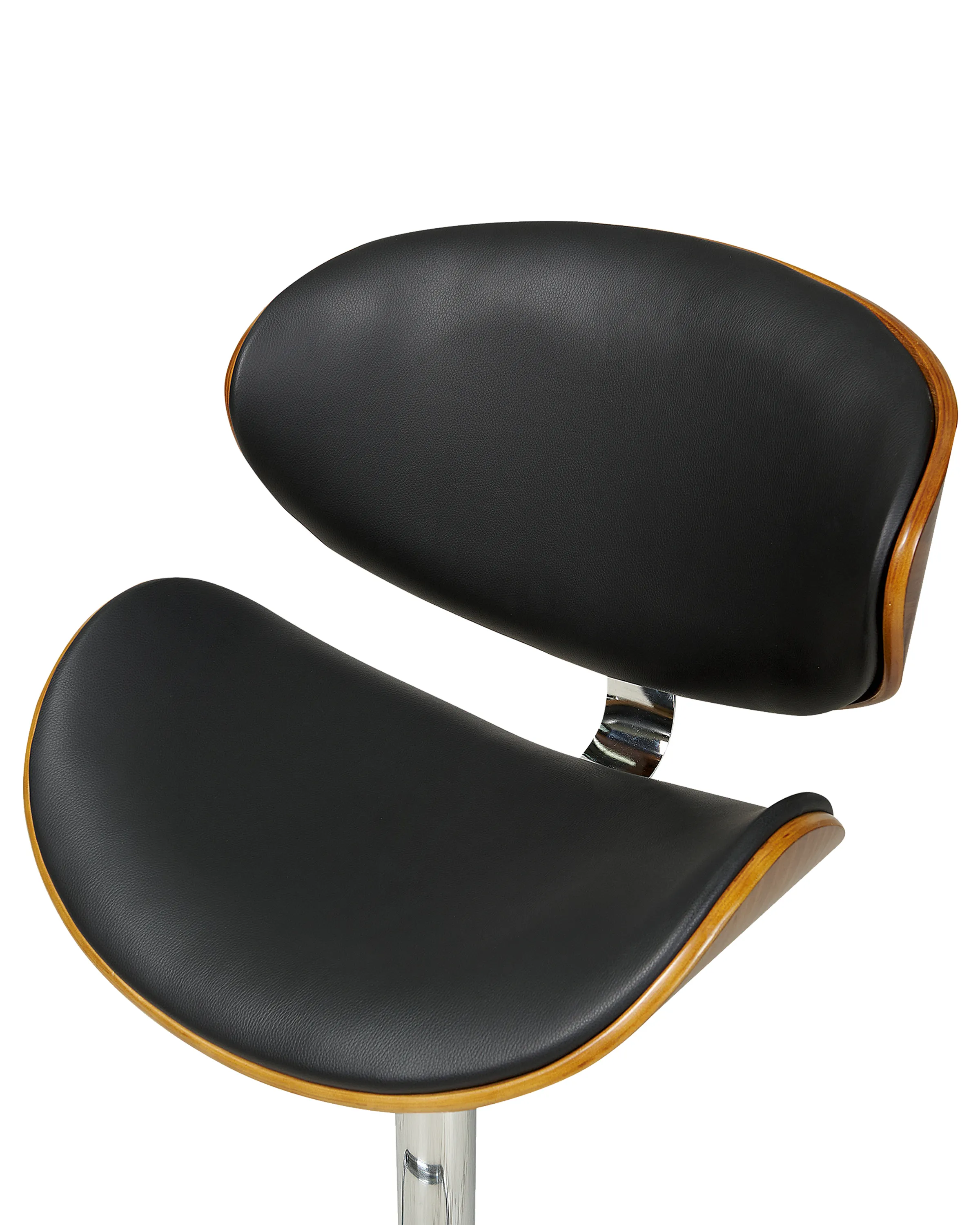 Set van 2 barstoelen ROTTERDAM Kunstleer draaibaar Zwart
