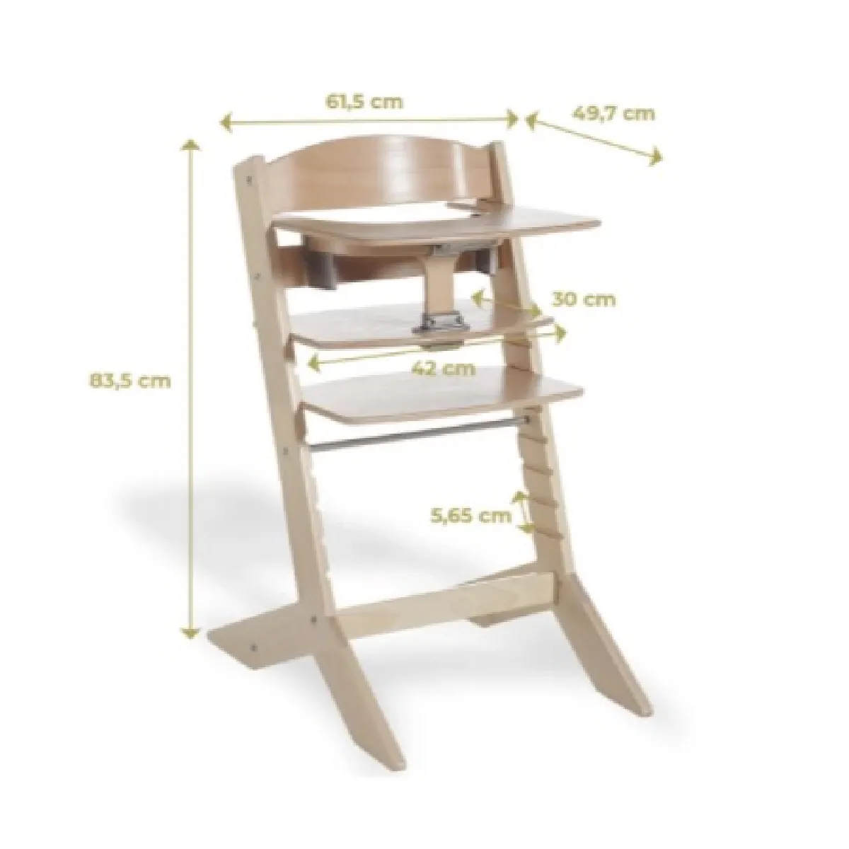 Geuther Chaise haute Syt - Vert Menthe