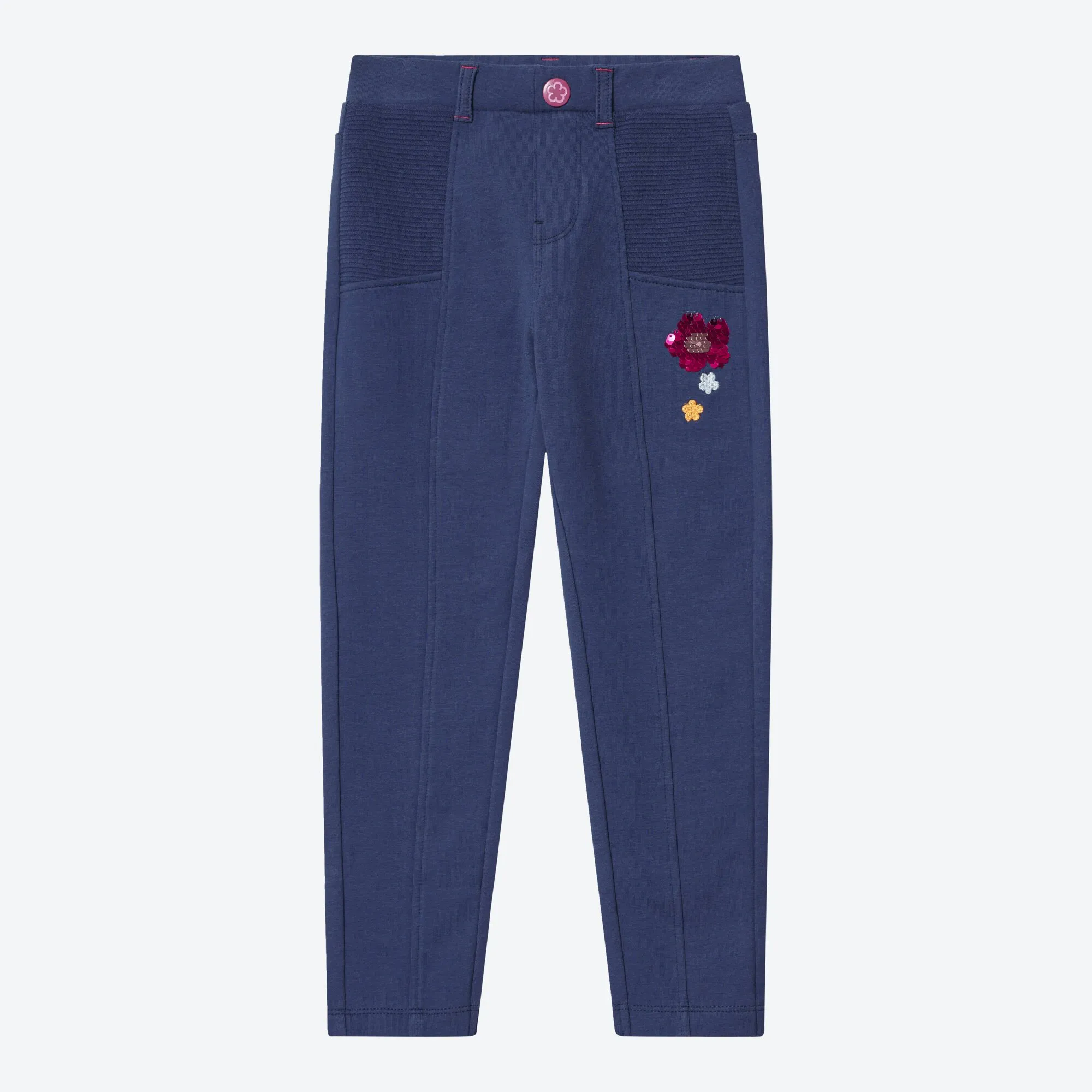 Mädchen-Sweat-Leggings mit Wendepailletten