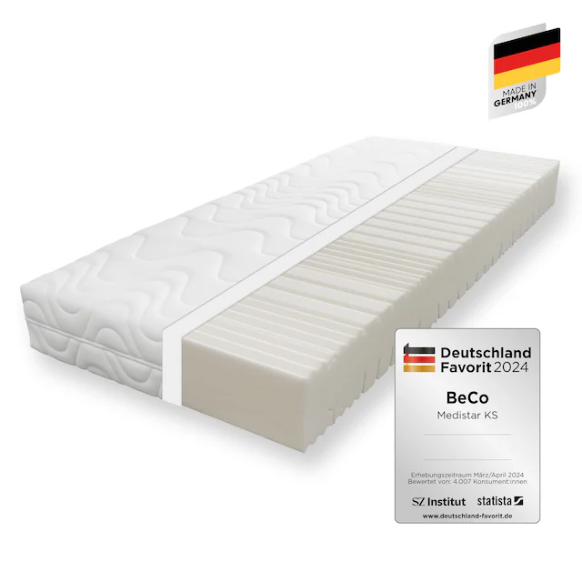 Beco Komfortschaummatratze »Medistar KS, Matratze Kaltschaum-Feeling 90x200 cm, 140x200 cm« 21 cm hoch Raumgewicht: 28 kg/m³ 1 Stk. tlg. Geprüft mit 1,0* 