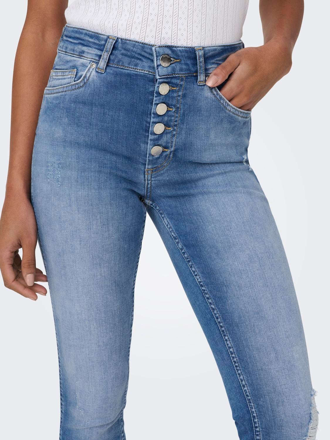ONLBOBBY Mittlere Taille Skinny Fit Jeans Medium Blue Denim