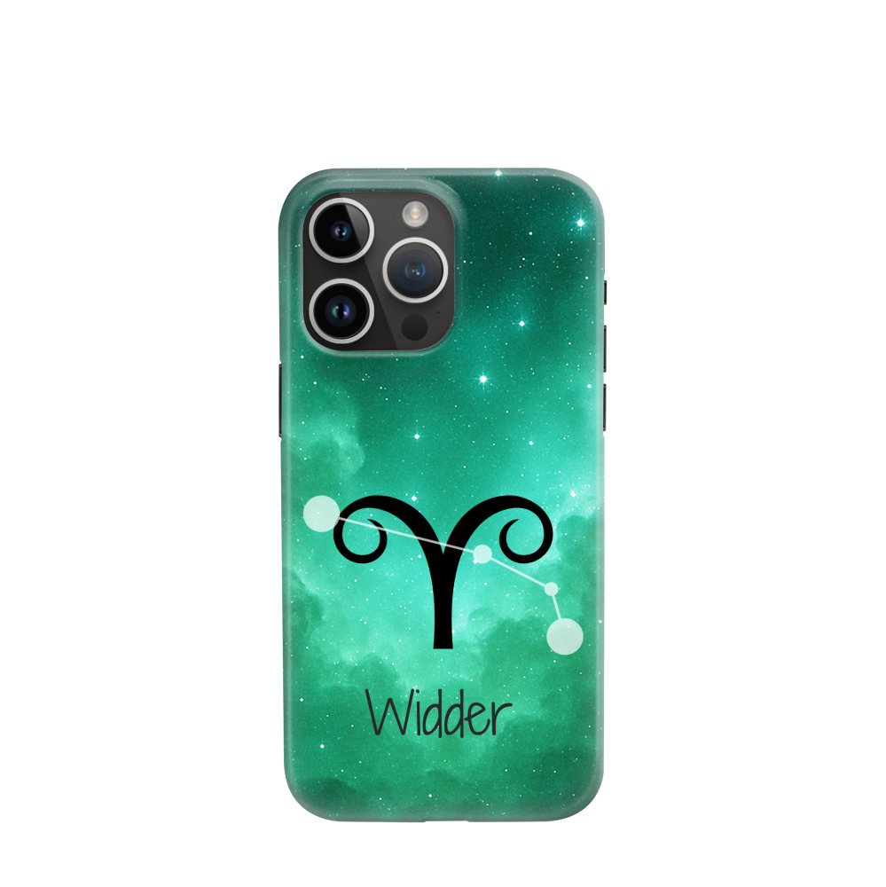 iPhone 14 Pro Max Hybrid (Kunststoff / Gummi) Hülle Widder 2 - Grün