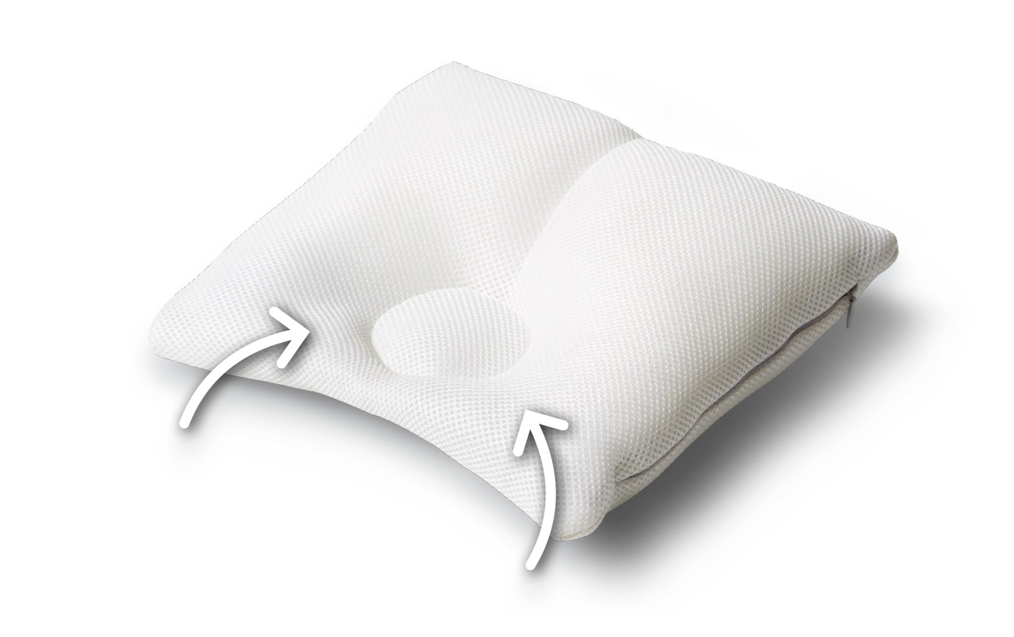 Baby-Kopfkissen Carefor Maxi Weiss 26 x 28 x 7 cmSpezialbabykissen zur Prävention und Abhilfe von Kopfverformung