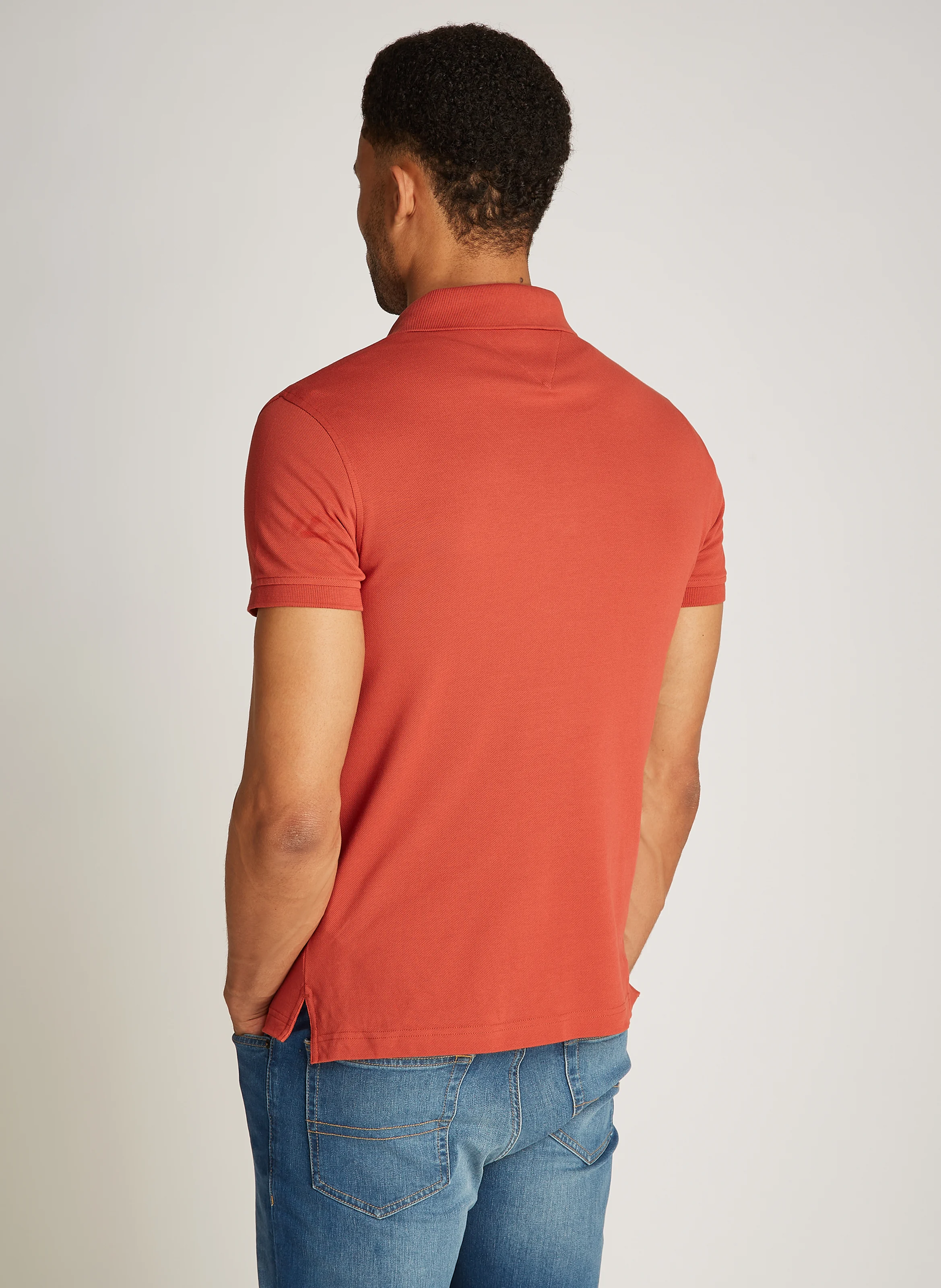Polo slim-fit en coton bio | Rouge