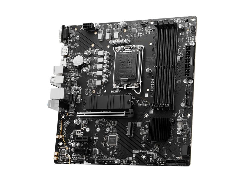 MSI Mainboard PRO B760M-P Das PRO B760M-P wurde entwickelt für maximale Performance kombiniert mit der neusten DDR5 Arbeitsspeicher Technologie