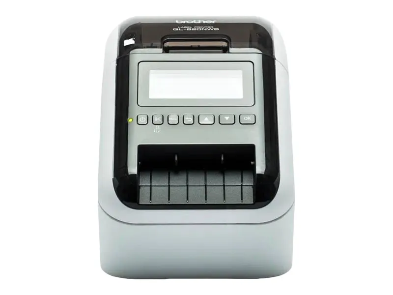 Brother QL-820NWB - Etiketprinter - to-farvet (monokrom) - direkte termisk - Rulle (6,2 cm) - 300 x 600 dpi - op til 110 etiketter/min. - USB 2.0, LAN, Wi-Fi(n), USB vært, Bluetooth 2.1 EDR - skærer - lysende sort, hvid