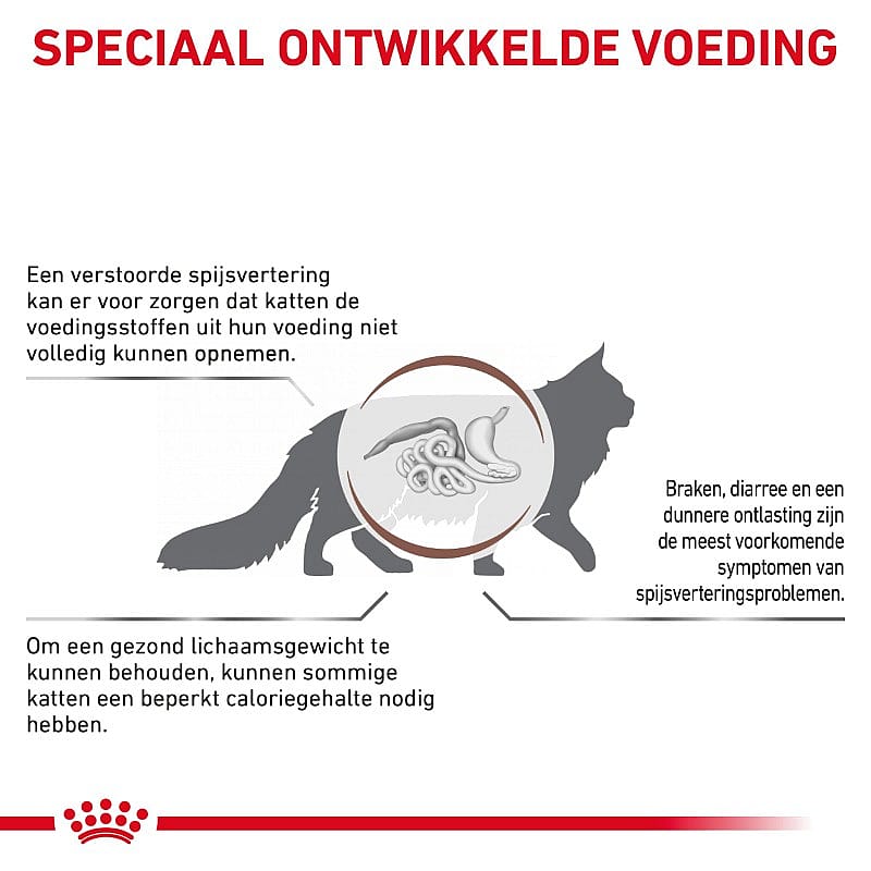 Royal Canin Kat Gastro Intestinal Moderate Calorie Kattenvoer voor ondersteuning van de spijsvertering en een gezond gewicht van volwassen katten