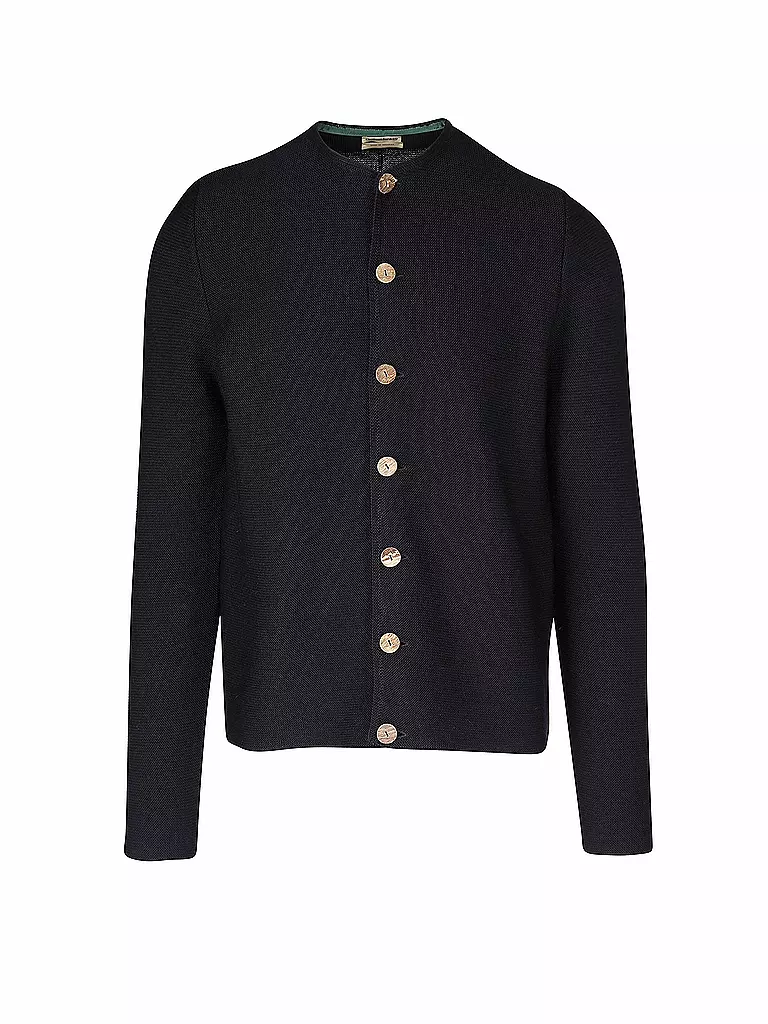 GOTTSEIDANK Trachten Strickjacke ALOISIUS blau