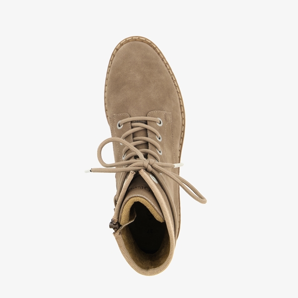 s. Oliver dames veterboots taupe
