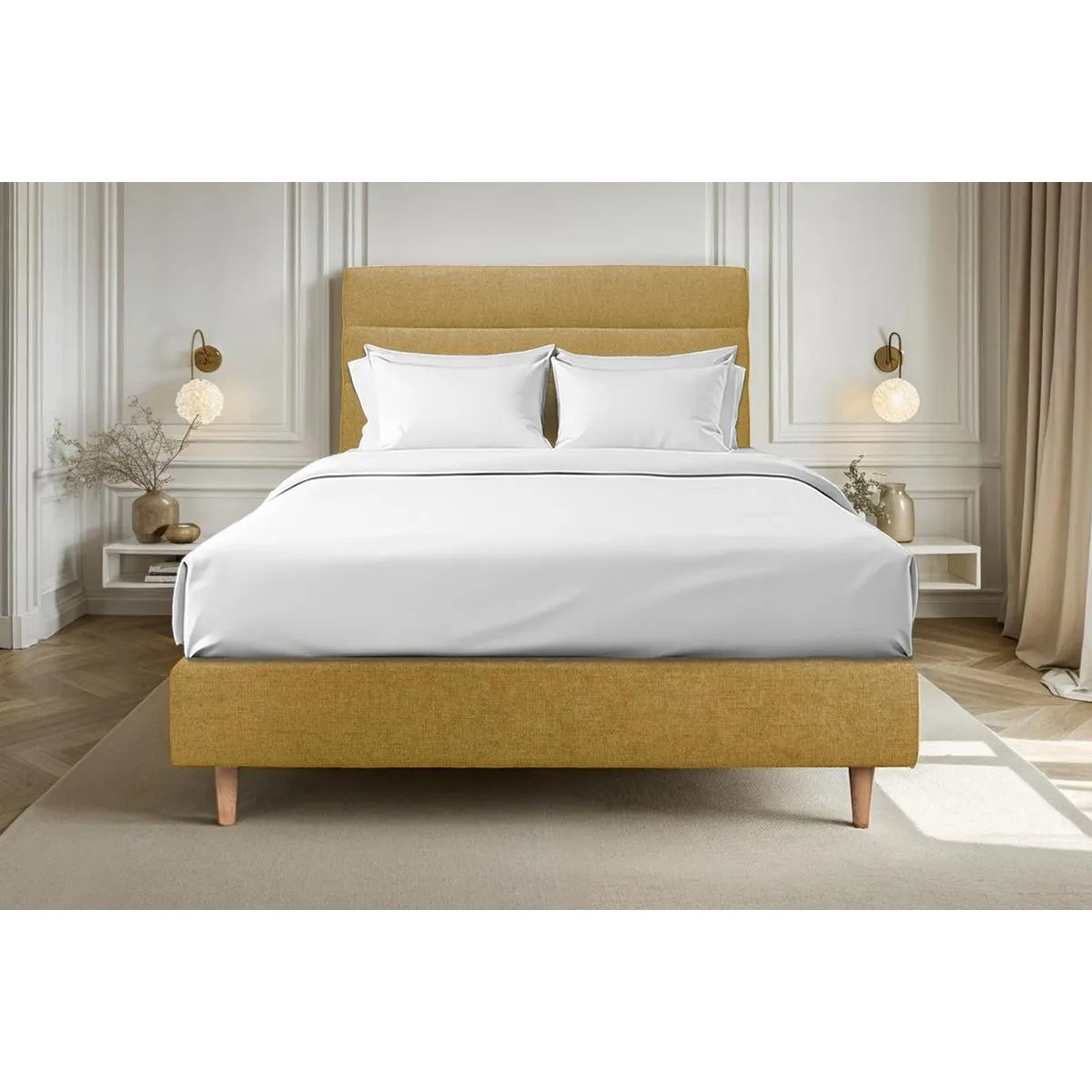 Sommeil de plomb Sommier De Plomb Lit 135x190 - Jaune
