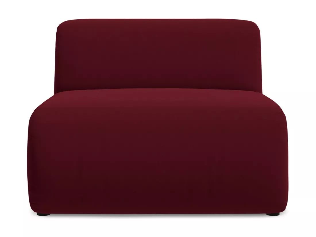 Fauteuil pour canapé modulable en velours - bourgogne - EKAHI