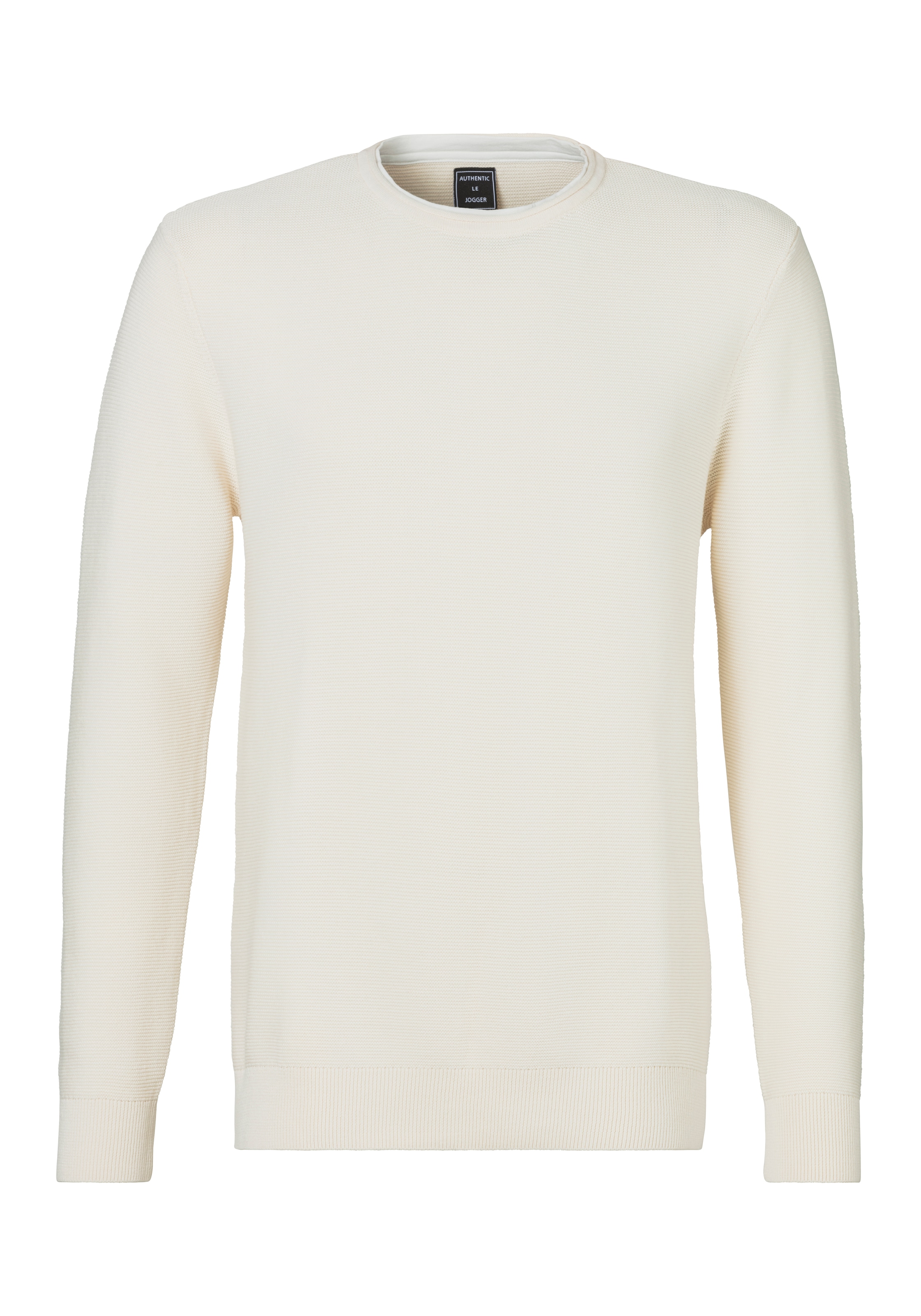 AUTHENTIC LE JOGGER Strickpullover , mit Double-Layer Optik, Pullover aus reiner Baumwolle