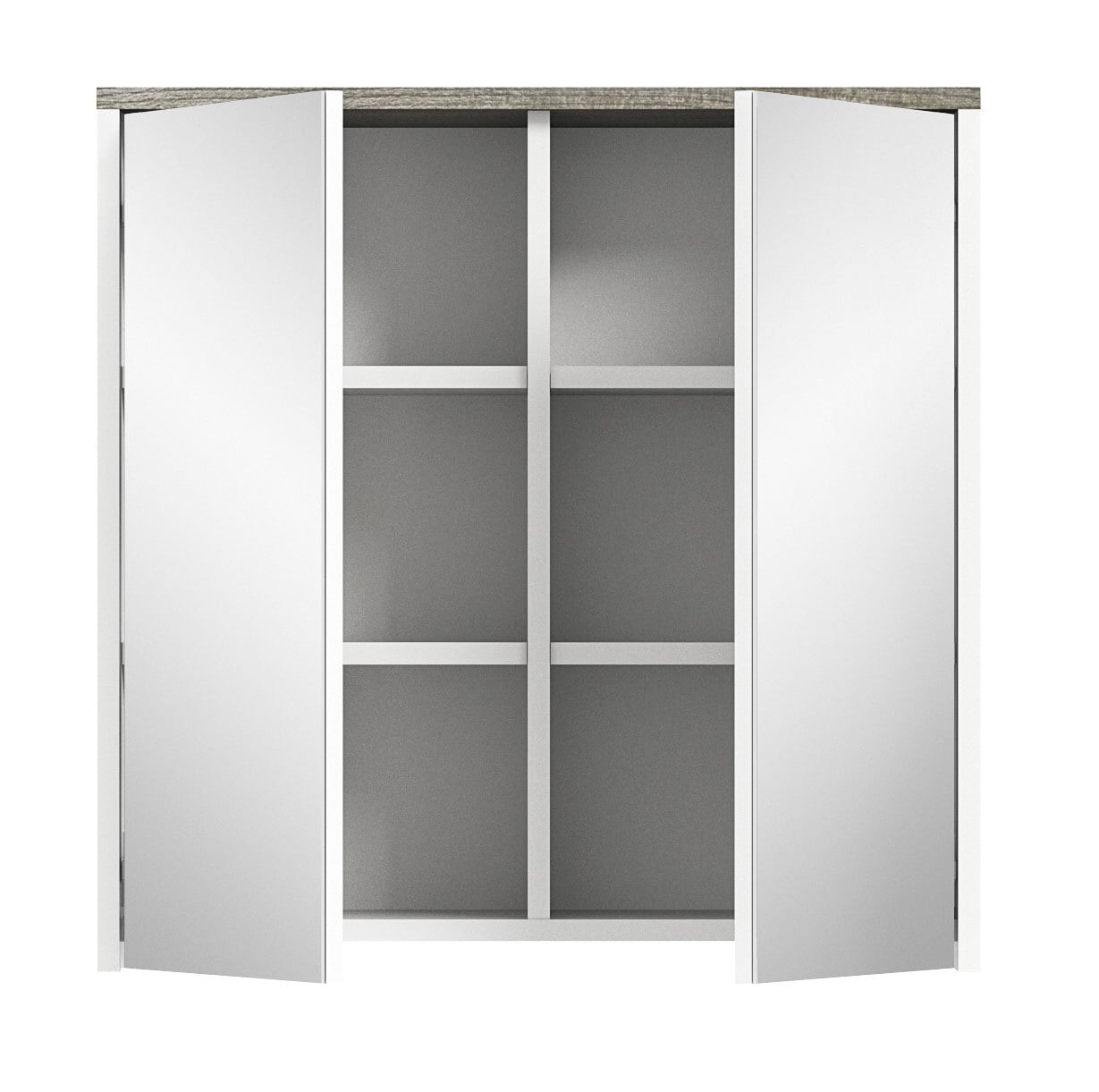 Spiegelschrank Los Angeles Weiß/Rauchsilber NB