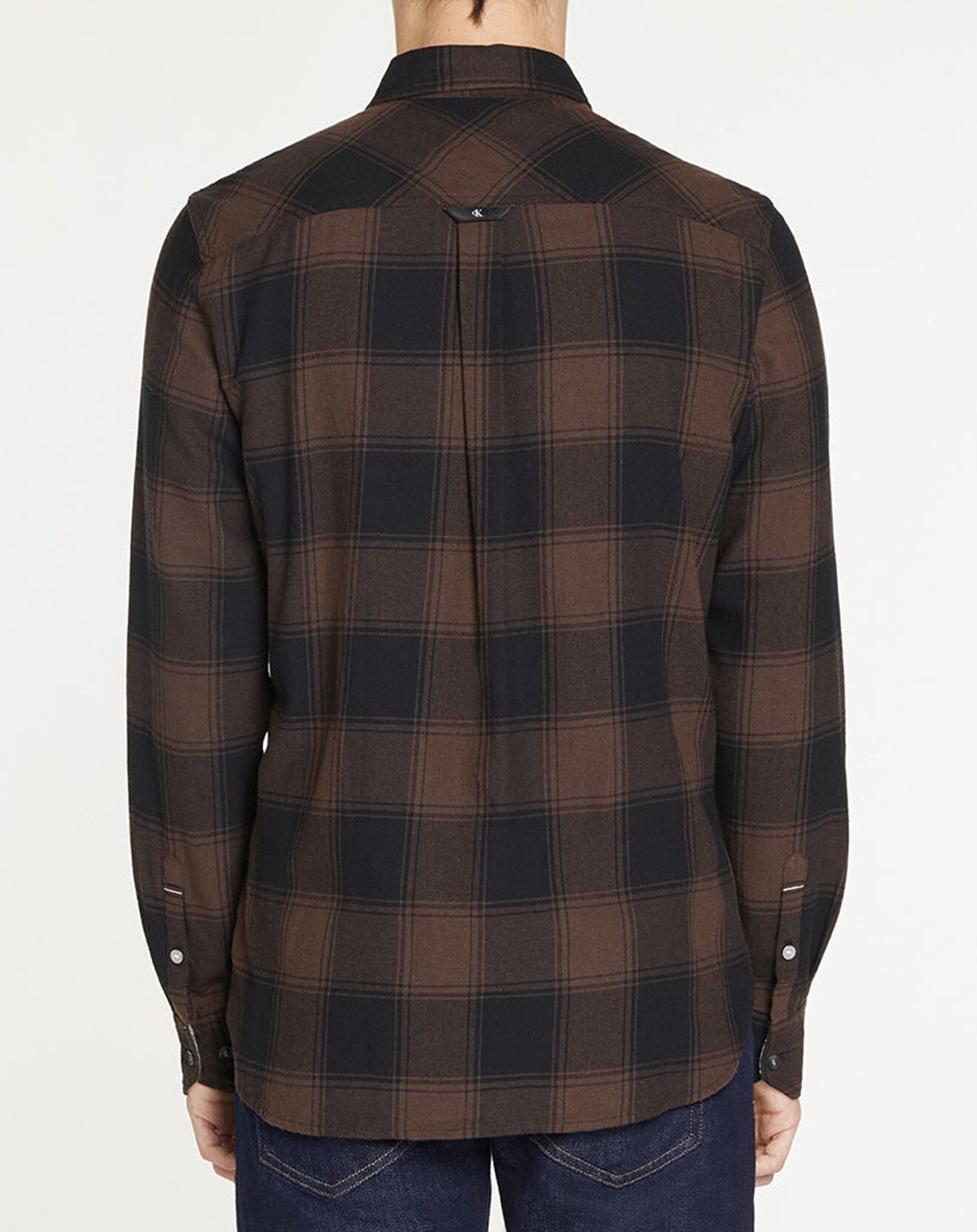 Calvin Klein Jeans Chemise droite Grunge Check à carreaux noir/marron