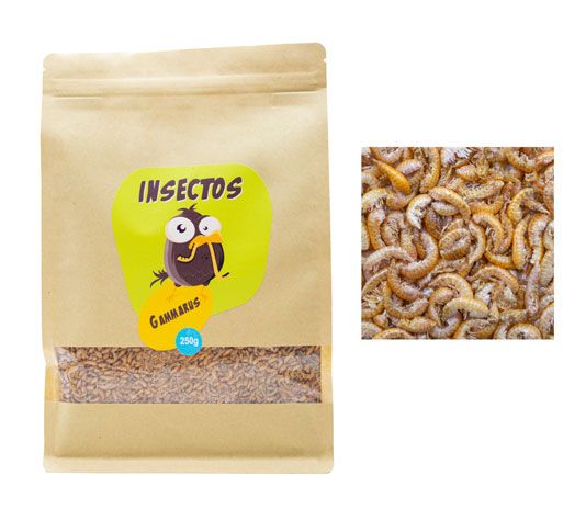 Gammarus Alimento Desidratado para Tartarugas, Peixes, Pássaros, Répteis e Roedores 100g – Petisco Rico em Proteínas