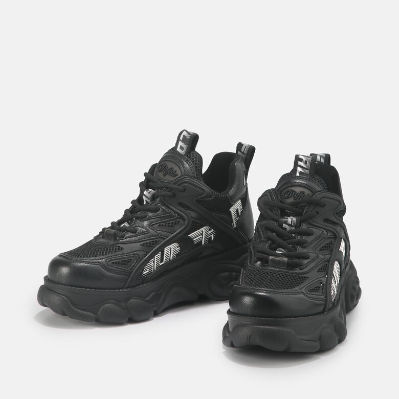 CLD Grid baskets basses véganes, noir