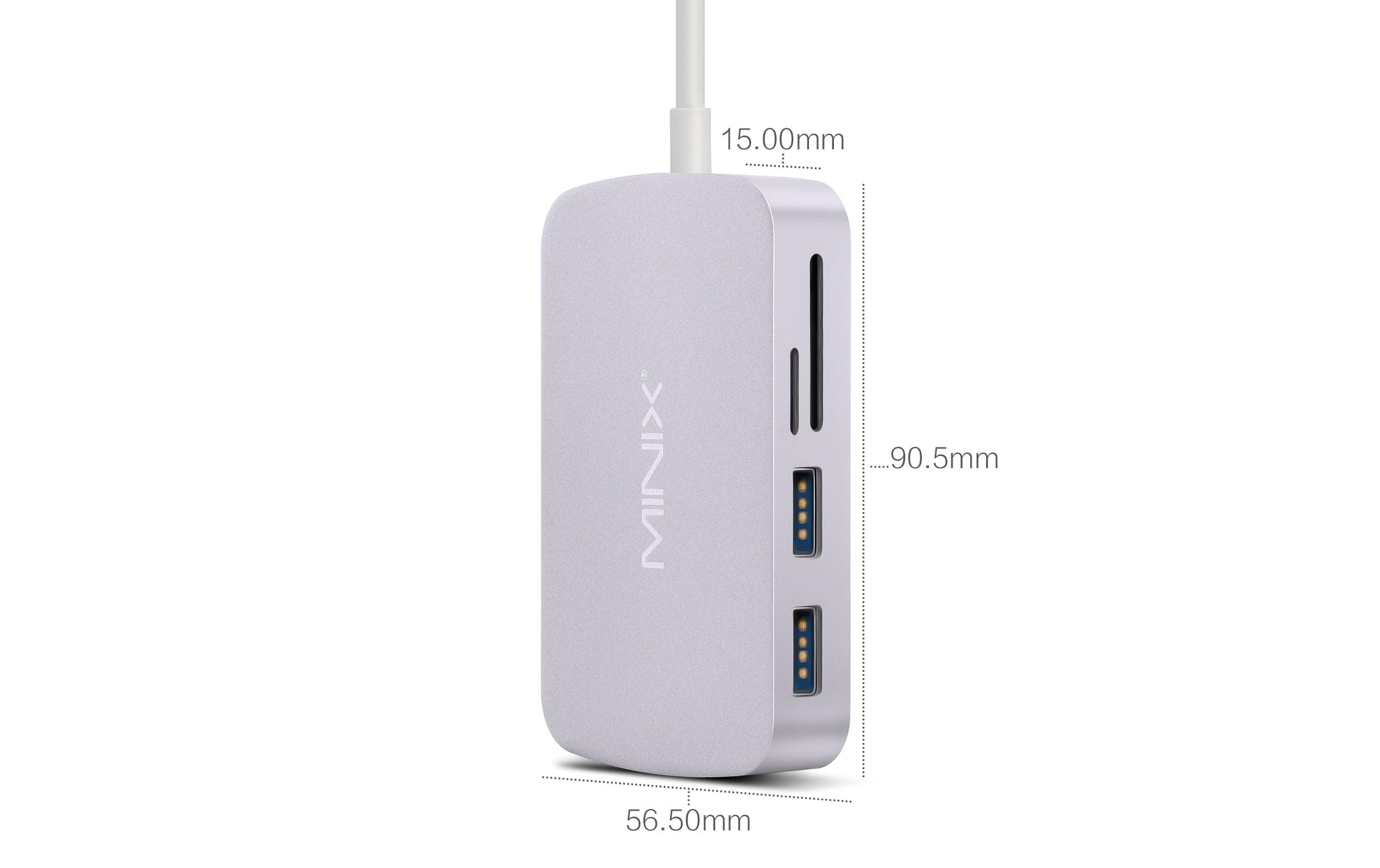 Multiadapter NEO C-GGR Space GreyUSB C Multiport Adapter  with Gigabit Ethernet + 4K @ 60Hz HDMI