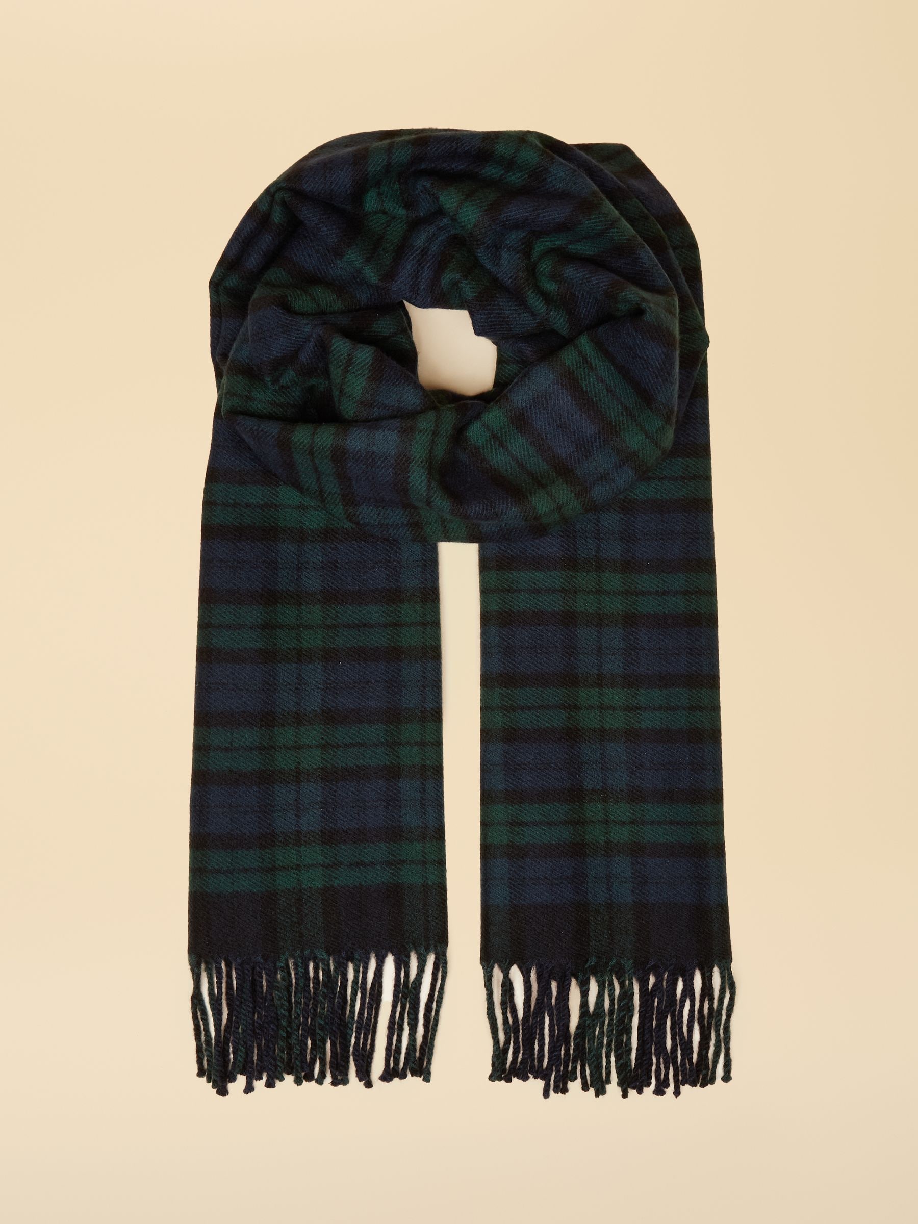 Marineblauw - Joules Langtree Check Scarf