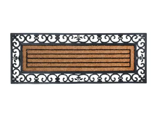Paillasson en caoutchouc et coco 120 x 45 cm