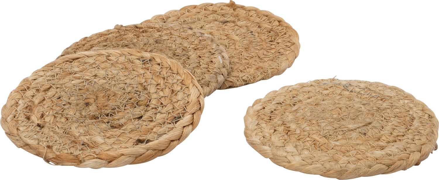 Intratuin onderzetter Fim naturel D 10 cm 4 stuks