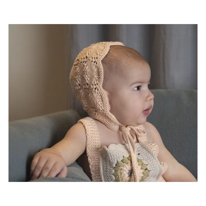 RKO Salopette Lin Crochet | Rose pâle