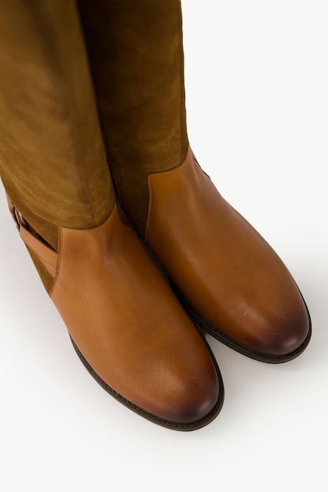 Lederstiefel, XL-Schaft, Wechselfußbett, Weite H