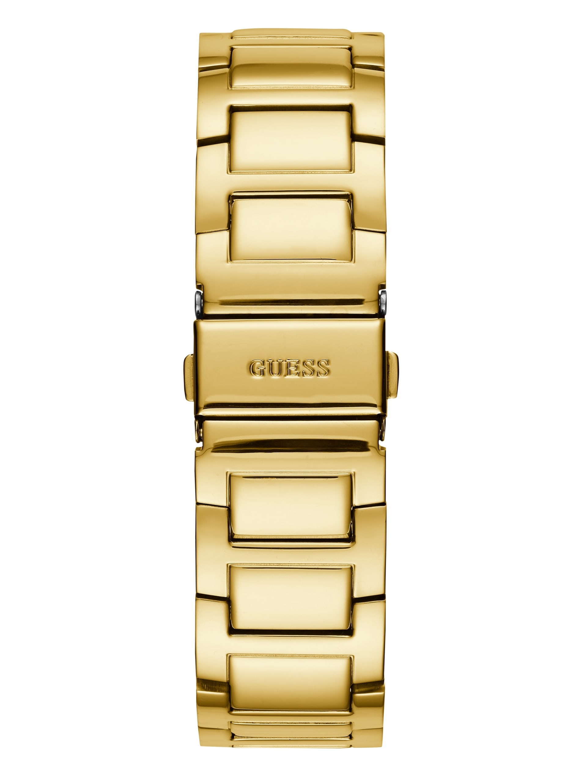 Relógio multifuncional dourado com strass