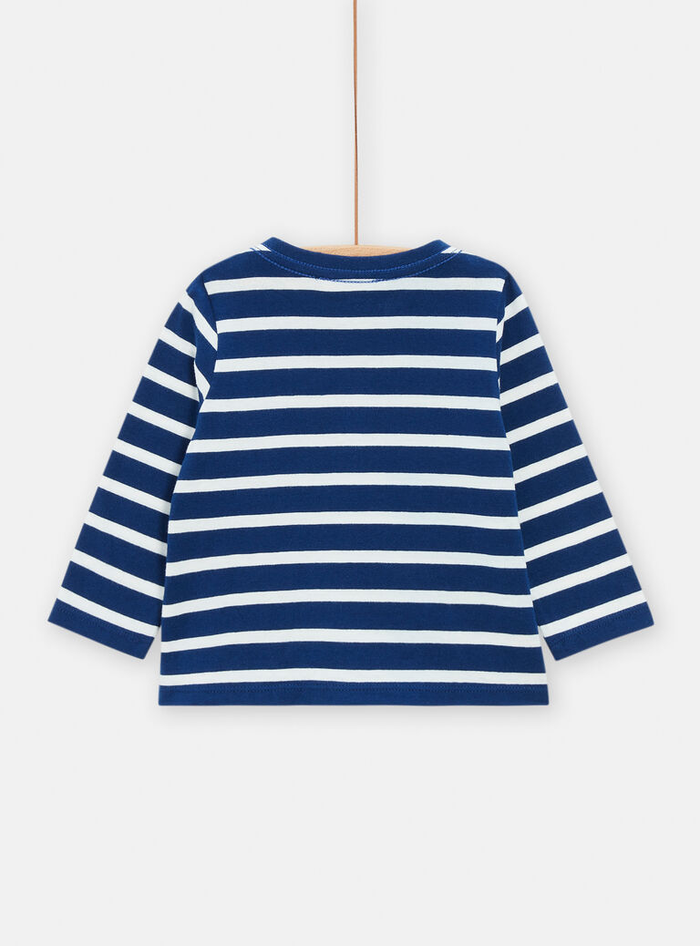 T-shirt tunisien rayé à manches longues pour bébé garçon