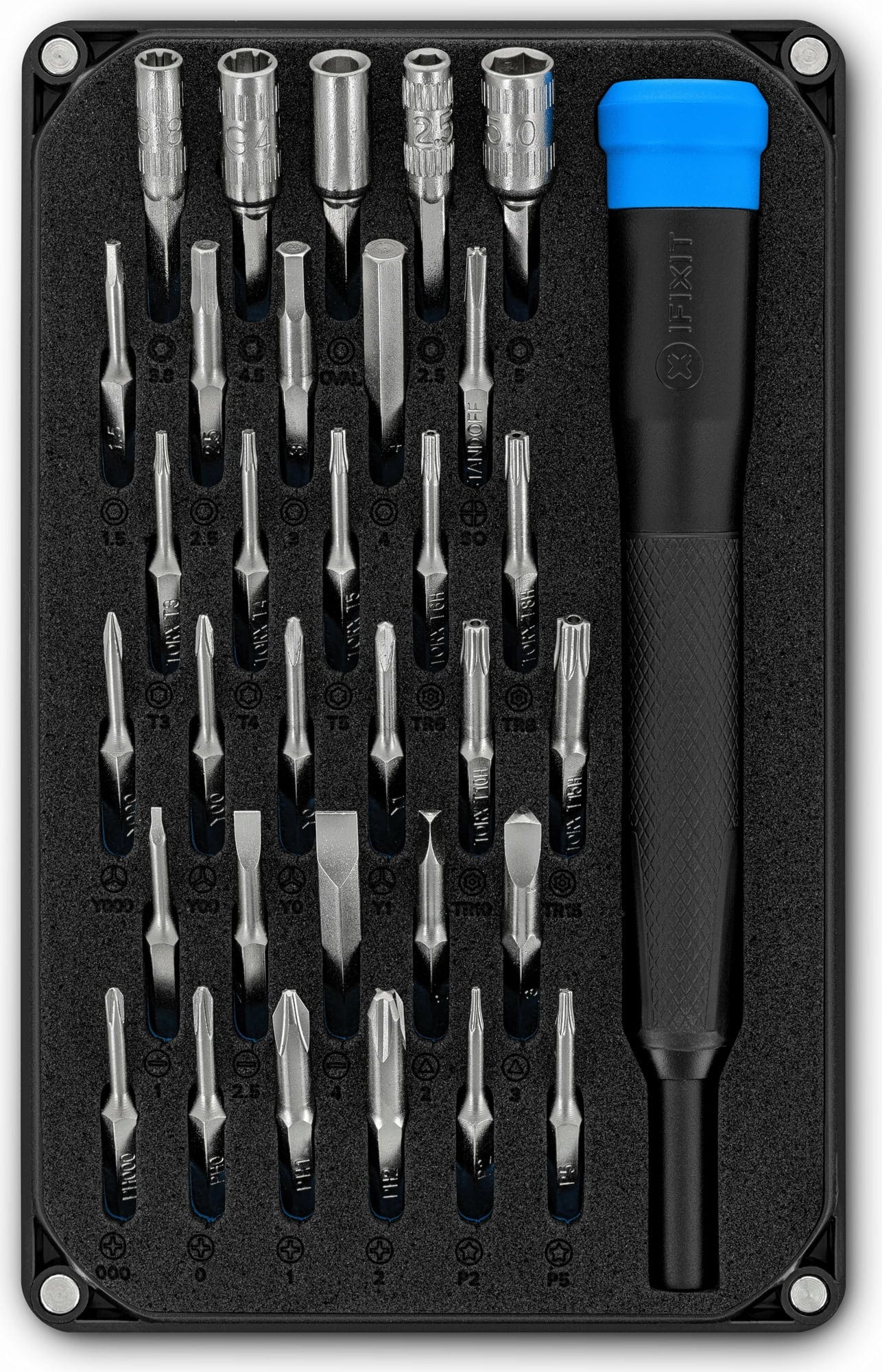 iFixit  Moray Precision Bit Set    32 Präzisions-Bits für den Werkzeugkoffer daheim oder unterwegs