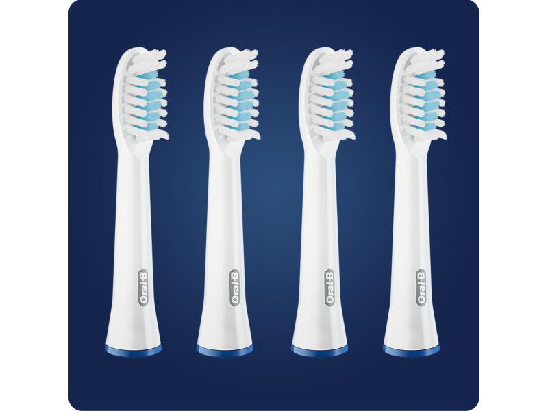 Oral-B Zahnbürstenkopf Pulsonic Sensitive 4 Stück Ersatzbürsten für Oral-B Pulsonic Schallzahnbürsten