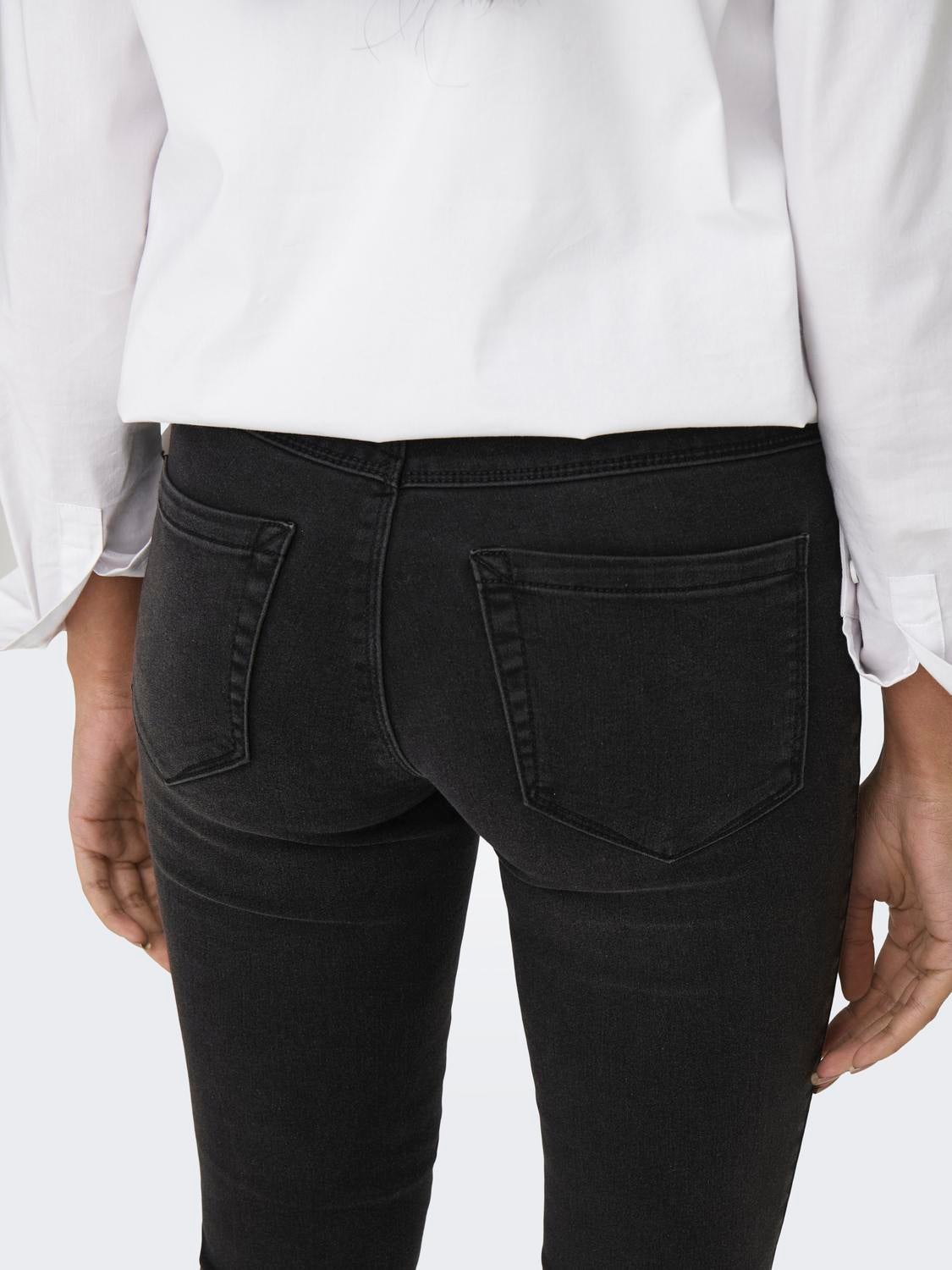 ONLROYAL Mittlere Taille Skinny Fit Jeans Black Denim