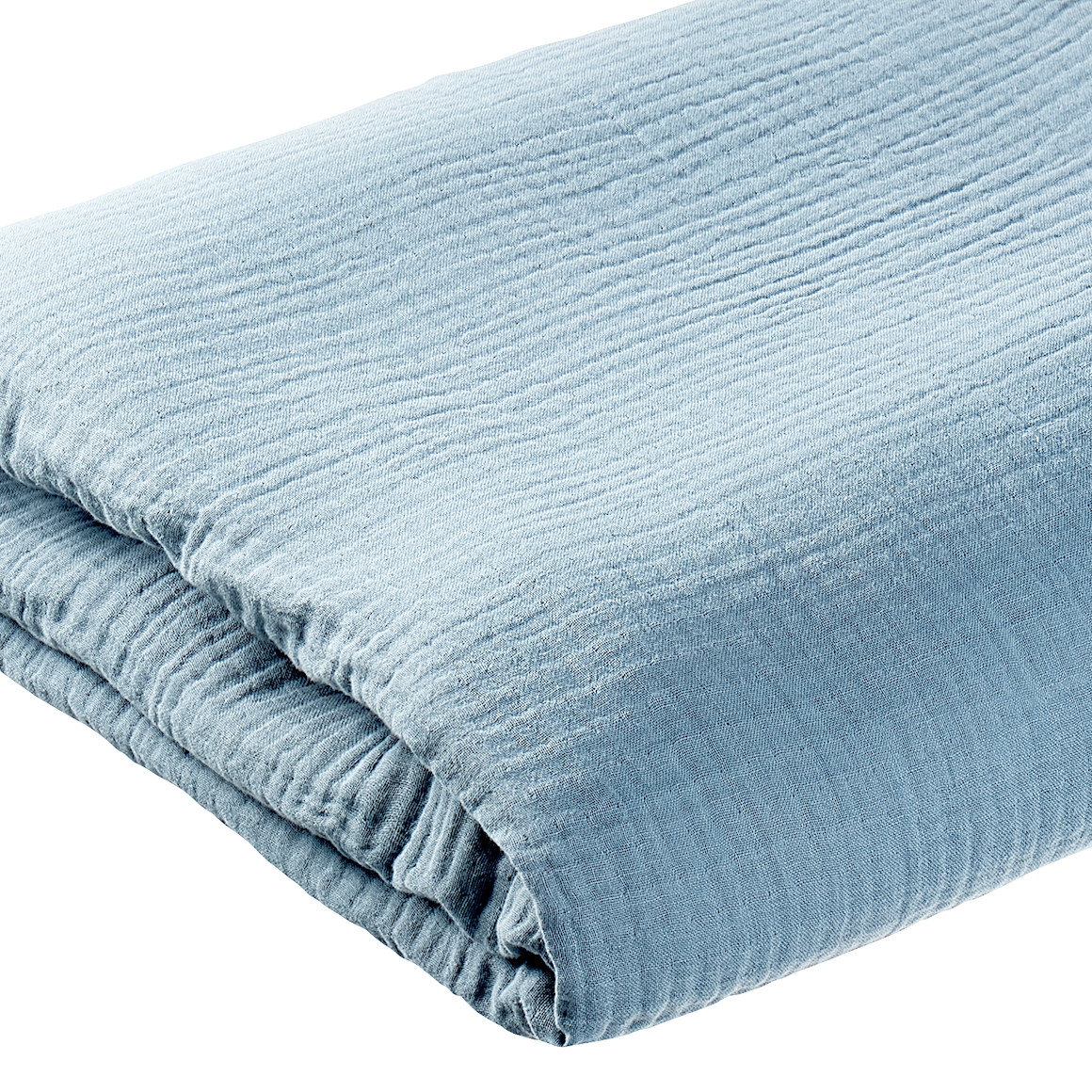 Topolino Pure Collection Musselin-Decke 130 x 170 cm blau