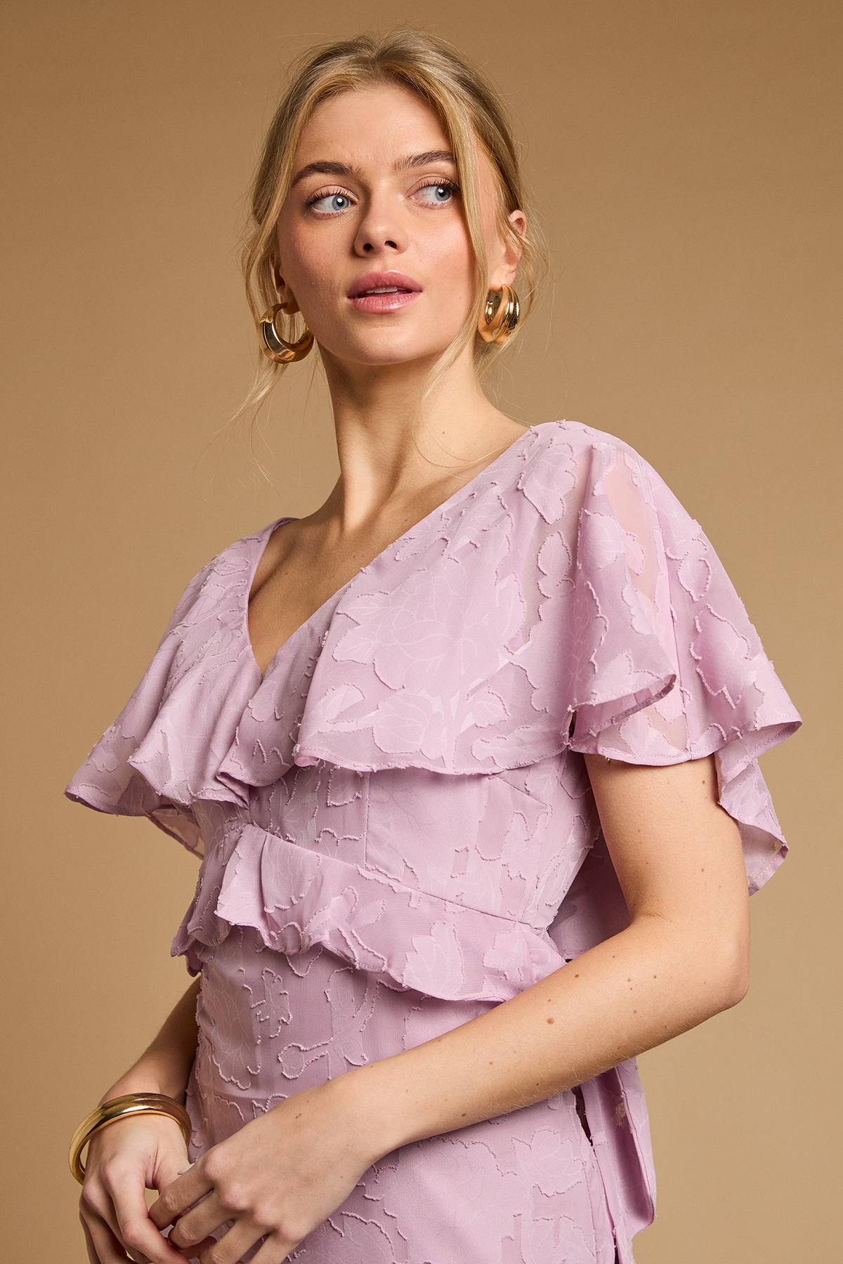 Oasis Robe Maxi À Volants En Jacquard Petite