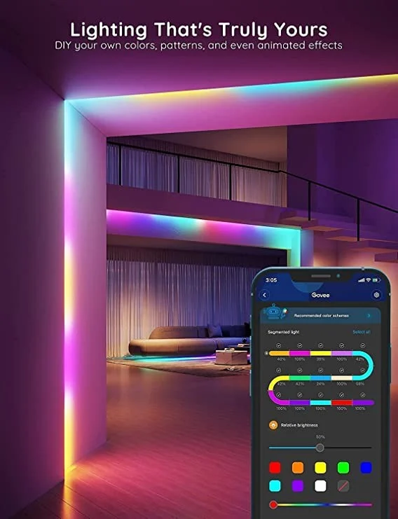 Govee RGBIC Basic Wi-Fi + Bluetooth LED-strips (10 meter)